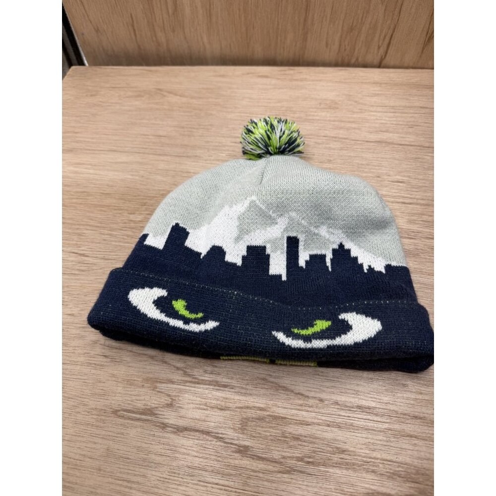 Seattle Seahawks Gwear 12's Beanie Hat Adult One Size Green Blue NFL Football